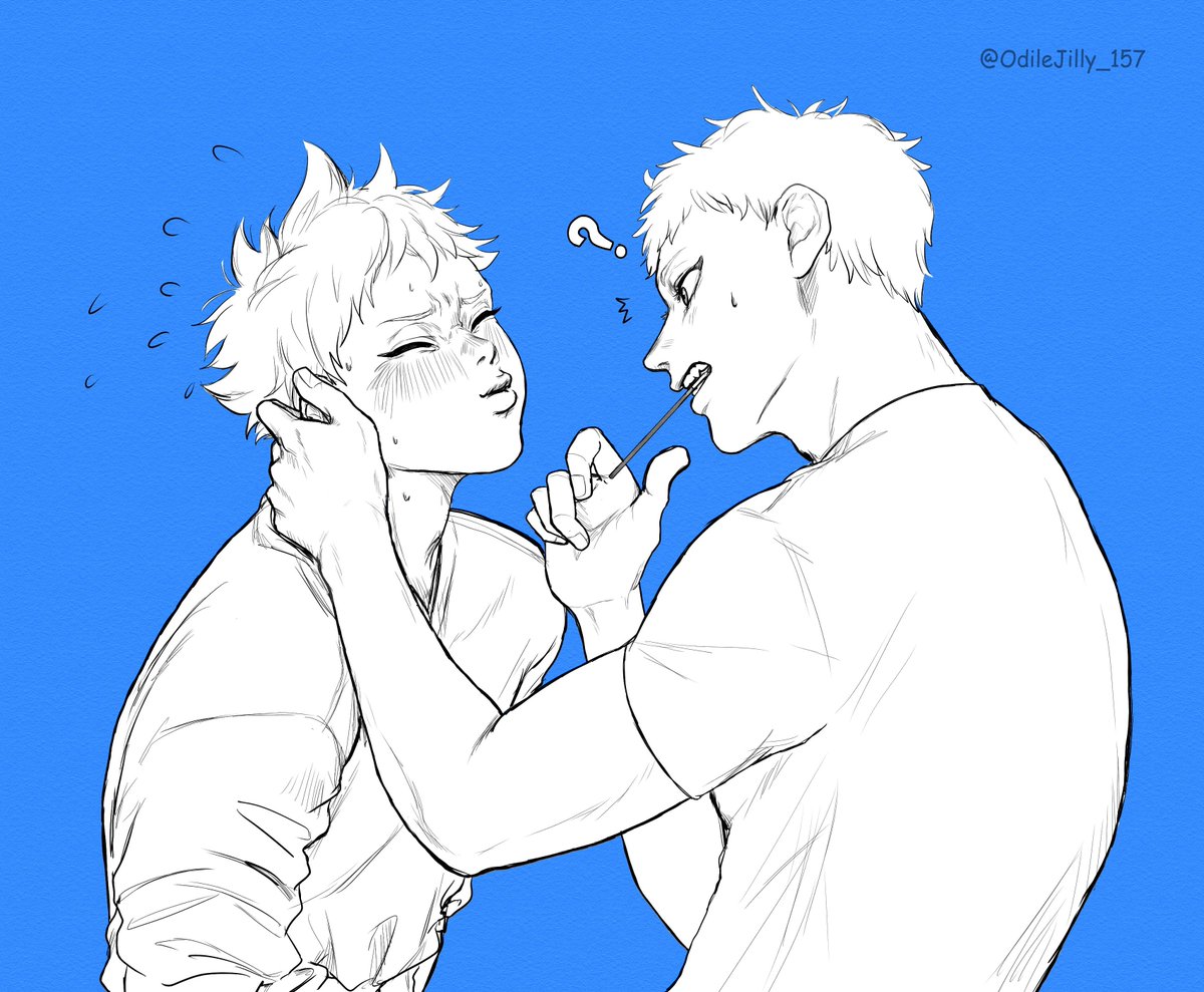 OdileJiily_157's tweet photo. (Re-up cuz there was a small problem 😅)
Pocky Day with these 2 little giants ✨

#Haikyuu #hoshihina https://t.co/sCIOxeSe5Q