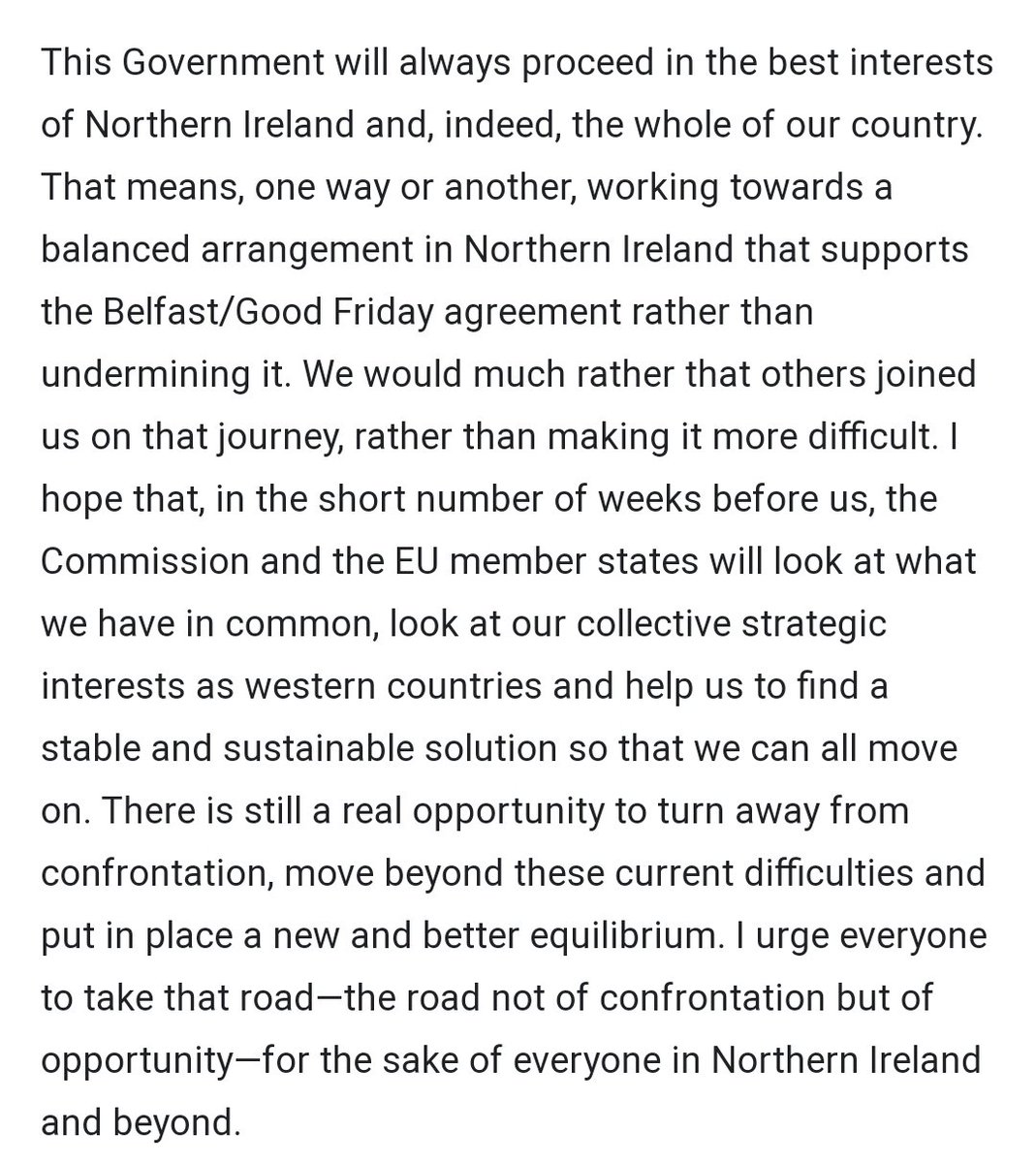 DavidGHFrost's tweet photo. There's a lot of speculation today about our position on the Northern Ireland Protocol. 

Don't get distracted by the second hand commentary. Read the authoritative version - my statement to @UKHouseofLords today.

https://t.co/awMQK6hIbt https://t.co/qcjdPezDlE