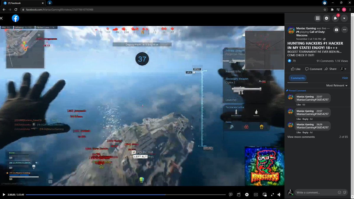 neiltkirby's tweet photo. @RavenSoftware @ATVIAssist @Activision @FacebookGaming 
ManiacGaming#36854297
all he got was a shadow ban?
here's the stream where he's cheating:
https://t.co/0tdBwOcyK6 https://t.co/k4COodWMX0