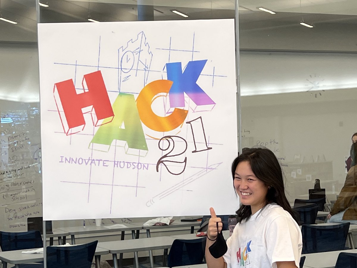KristinDages's tweet photo. Congrats to these amazing students who participated in the 4th annual civic hackathon ⁦and came together to unify communities for @HudsonGew⁩ and shoutout to HHS Sr Megan Zhao, the winner of the 2021 Logo contest 🎨 https://t.co/GZONht4qYi