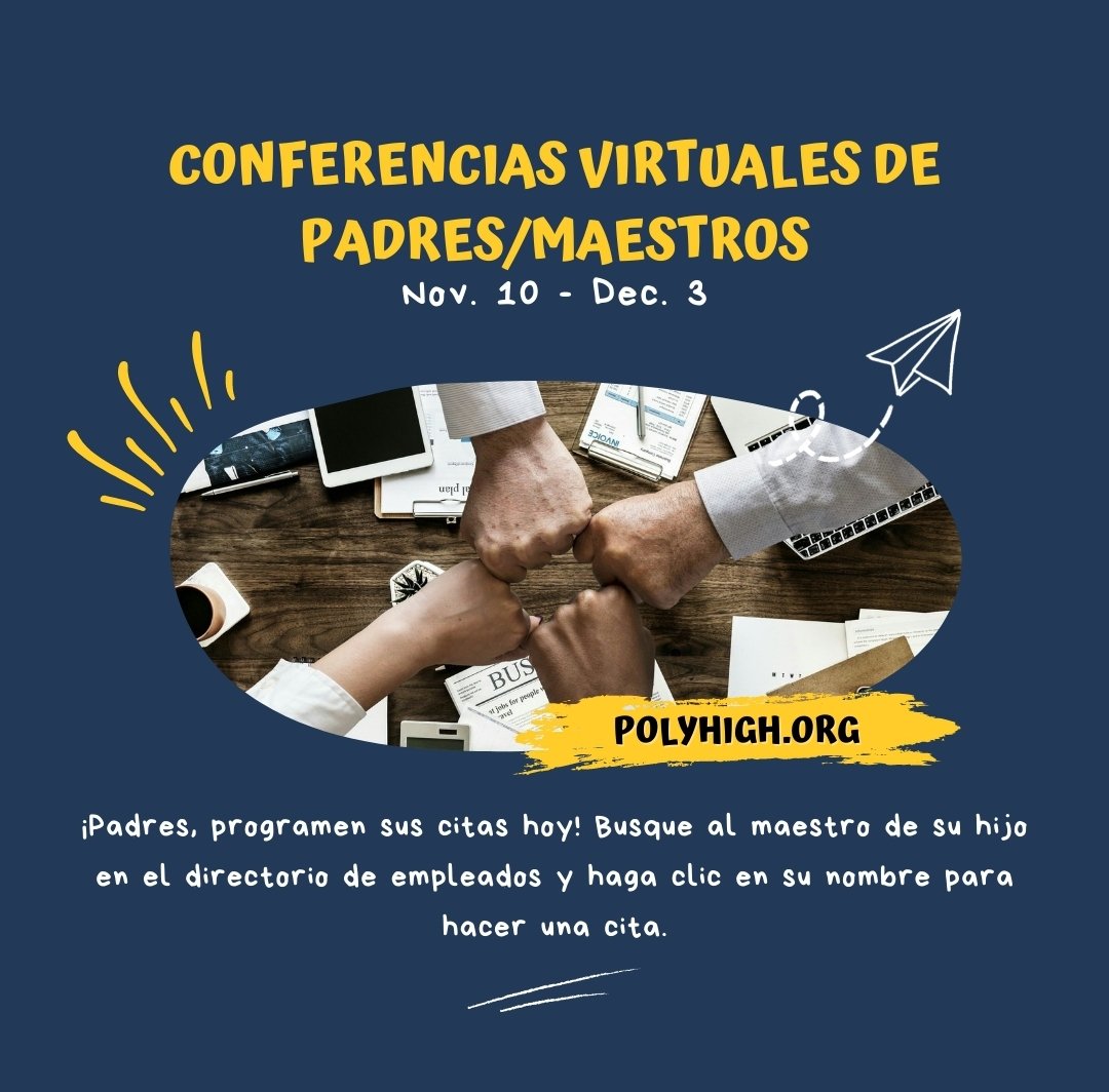 Parent conferences are virtual and by appointment starting today. Need assistance scheduling an appointment? Join us at 5:30 today.