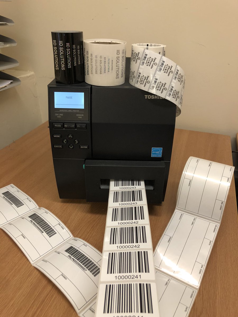 On demand Barcode labels, pricing labels or Sequential numbering needed in approx 2-3 working days?? Drop us an email sales@iidsolutions.co.uk