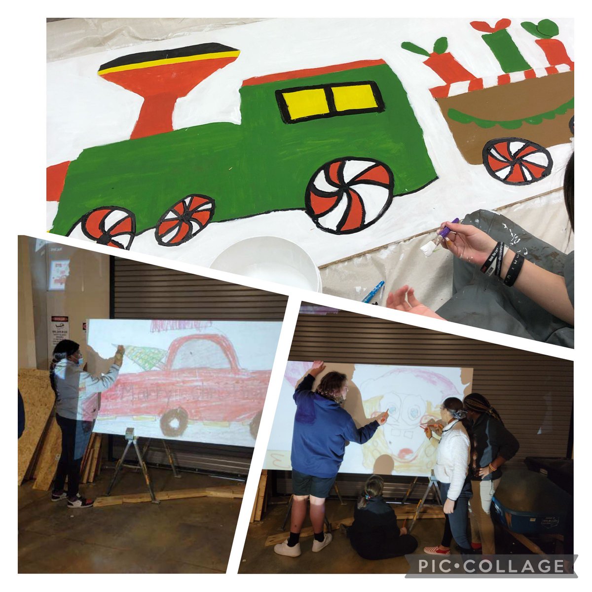 annajones35160's tweet image. I love how our schools partner together to make great things happen! Ss @TCBOE_LES illustrated holiday designs for @lincolnhs Skills USA &amp;amp; FACS classes to create a Lincoln community holiday drive thru @TCBOE #LeadingTheWay #BackToOurFuture