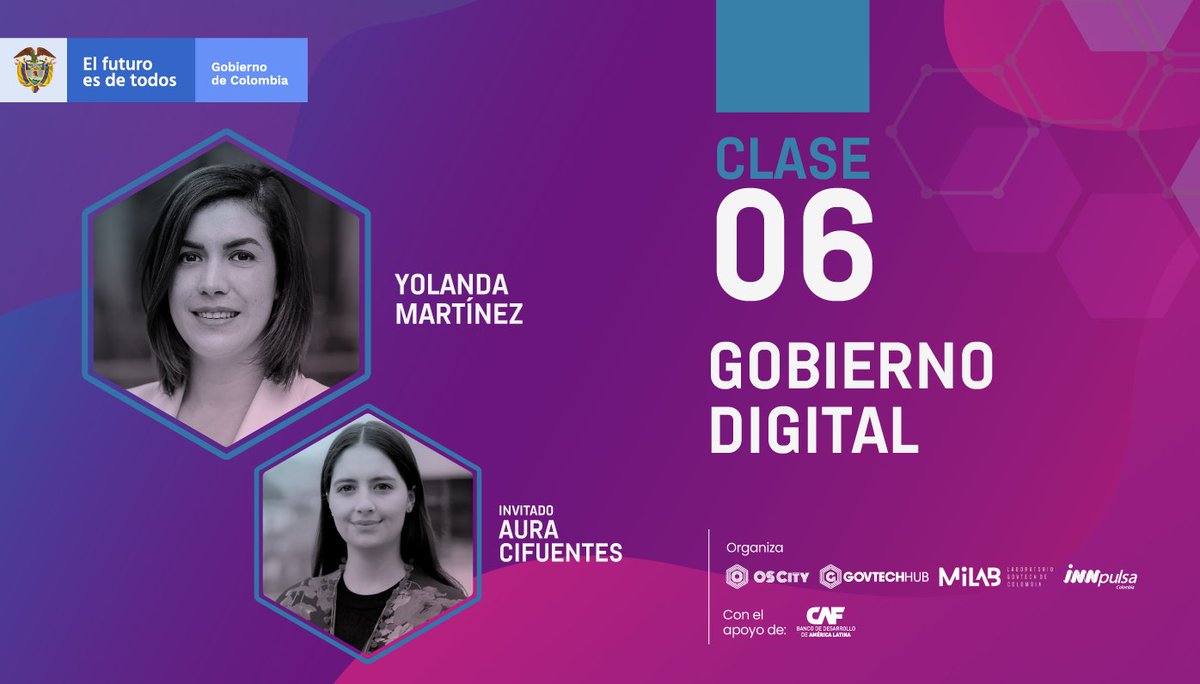 yolamtzm's tweet photo. Hoy a las 4pm participaré en el #Bootcamp para servidores públicos en Colombia, en el que compartiré el tema de Gobierno Digital con @Cifunetesaura, ¡felicidades @oscitylatam, @AgendaCAF, al laboratorio de #Govtech de Colombia y #MiLAB por esta iniciativa! https://t.co/etIXGlx6iZ