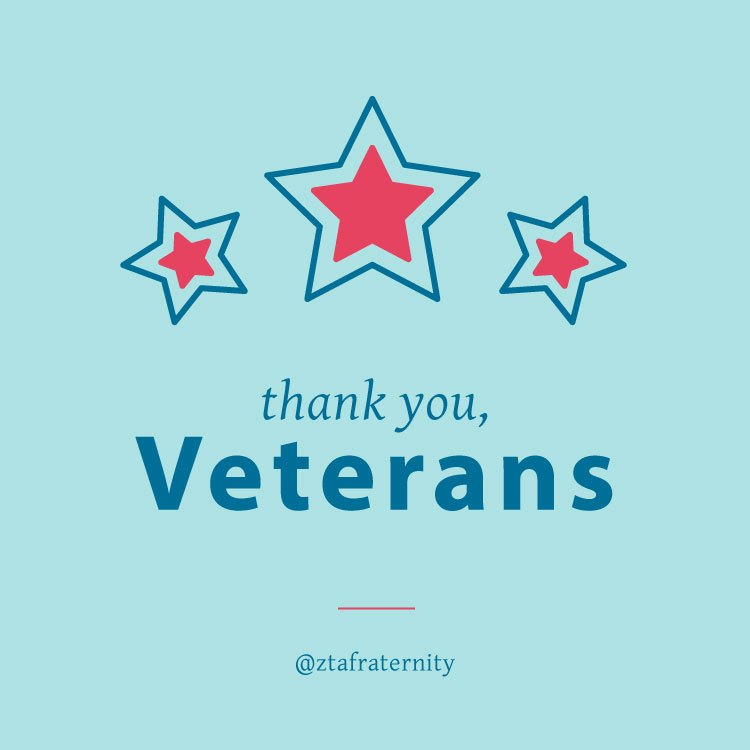 Zeta Tau Alpha (@ztafraternity) on Twitter photo Today we pause and honor those who have served in the United States Armed Forces. Thank you for your service and dedication to our country!
 
Let’s give a special shoutout to our sisters who have served. Tag these sisters so we can recognize them! Today we pause and honor those who have served in the United States Armed Forces. Thank you for your service and dedication to our country!
 
Let’s give a special shoutout to our sisters who have served. Tag these sisters so we can recognize them!