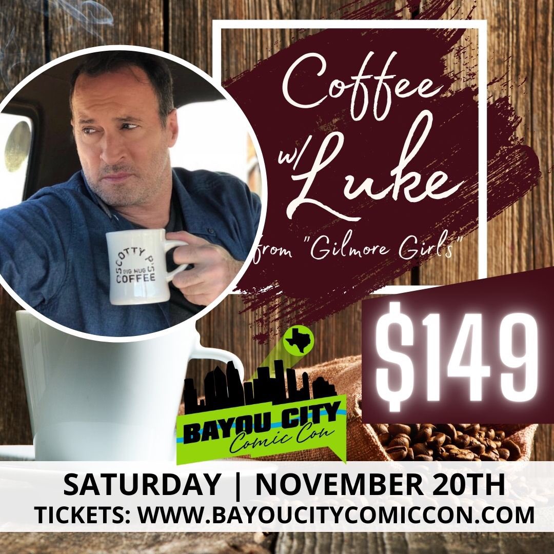 ConBayou's tweet photo. Want to have coffee with #Luke from #gilmoregirls ?? That’s right, you can sign up fir a chance to have a sit down with @ScottGPatterson himself😍
Get you exclusive #CoffeewithLuke ticket at https://t.co/bhpb8LYbDr https://t.co/fnhcbkW9PC
