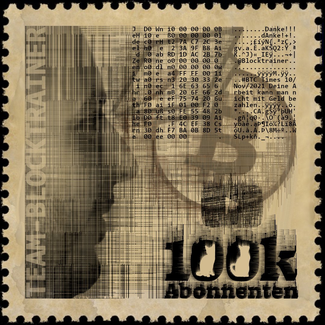 motorbrot's tweet photo. 100K DANKE and den @blocktrainer @RomanReher und Verlobte @BitcoinDebbi + das ganze BLOCKTRAINER-TEAM und COMMUNITY. Eure Arbeit kann man mit Geld nicht bezahlen. Hört niemals auf mit dem was euch glücklich macht und was euch am Herzen liegt, auf die nächsten 100K,, ✊ AAAHUUU https://t.co/Fsyx7SRLxM
