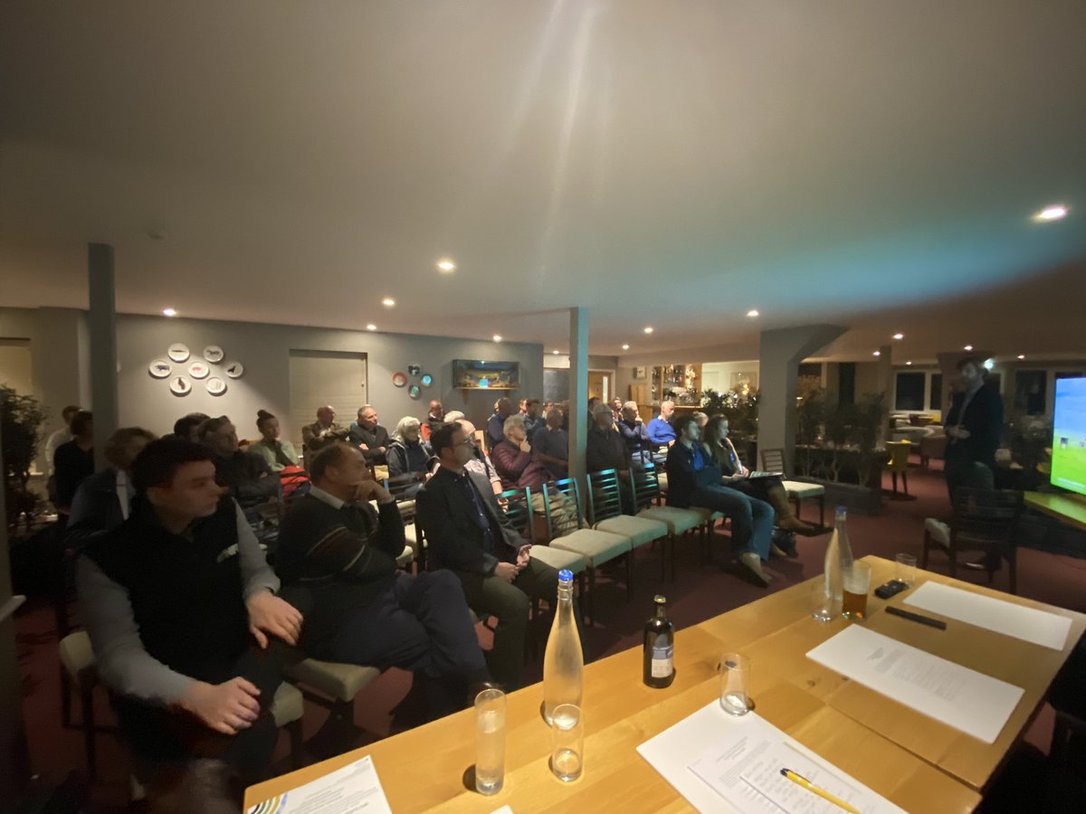 RyanLincolnLB's tweet photo. What a fantastic evening  @HalesworthGolf and so good to see so many old and new faces at our first @LovewellBlake @nfu Farmers Evening for over 18 months! Absolutely brilliant talk from Bruno Gardner on renewables and carbon offsetting! https://t.co/6dWEw79kov