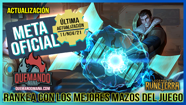 ⭐️META ACTUALIZADO⭐️
quemandomana.com/decks-meta-leg…

Ven a ver los mejores decks para rankear esta temporada en #runeterra #Lor

*Ahora todos los cmabios de meta serán los miercoles, y podcasts los sábados, así que atentos :D