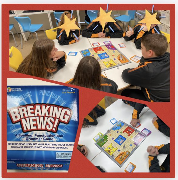 SJNMaestegALN's tweet photo. After being extremely well behaved and focussed during a silent reading assessment, Year 7 seized the opportunity to get chatty through a proof reading, spelling and punctuation game.#DevelopingCommunicationSkills #ConfidentIndividuals #@MaestegSchool💛🖤 SJNurture🌱 https://t.co/2h62u0m4Ag