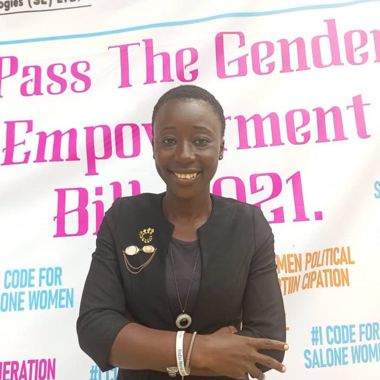 SimityAdmire's tweet image. Enact the Gender Empowerment Bill 2021. I stand with salone women because I believe in equity and they can lead