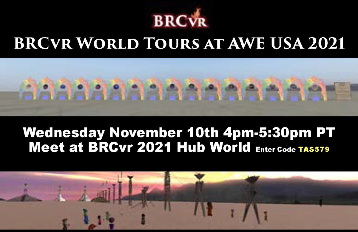 BurnerSphere's tweet photo. Join us in #VR for a BRCvr World Tour at AWE today starting at 4pm PT - free to join - login required. 

DETAILS: https://t.co/zUOYRAisIC

#brcvr #social #vr #community #digital #3Dmodel #worldbuilder #art #digitalart #expo #awe @ARealityEvent #awelive #AWEUSA2021 https://t.co/LRuN33vJu9