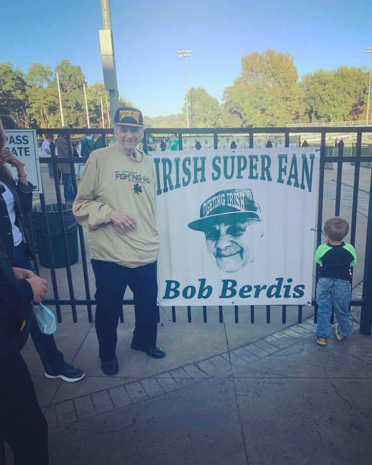 IRISH DEFENSE FOREVER
Unfortunately, #STVM would like to report the recent passing of #STVM Super Fan Bob Berdis. 

If you know Bob, you know the ☘️ gained an Angel and his calls of DEFENSE IRISH will never leave #STVM. 

Funeral Mass will be at 11am on 11/15 at Sts. Peter &amp; Paul