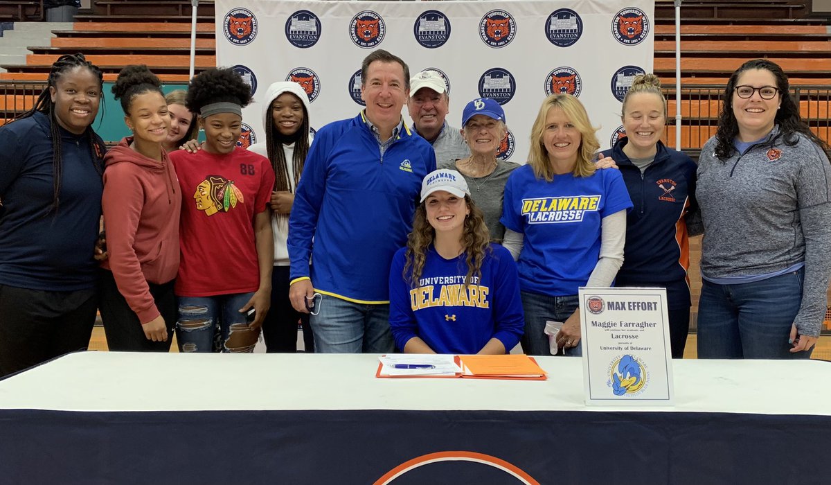 Congratulations &amp; #MaxEffort to Maggie Farragher on her commitment to attend school and continue playing Lacrosse at the University of Delaware!!!
<a href="/DelawareWLax/">Delaware Women's Lacrosse</a> #SigningDay #Kits2College <a href="/ETHSGLAX/">ETHS Girls Lacrosse</a> 
<a href="/Pioneer_Press/">Pioneer Press Sports</a> <a href="/EvanstonPatch/">Evanston Patch</a> <a href="/EvRoundTable/">Evanston RoundTable</a> <a href="/ETHSWildkits/">Evanston Township High School</a>
