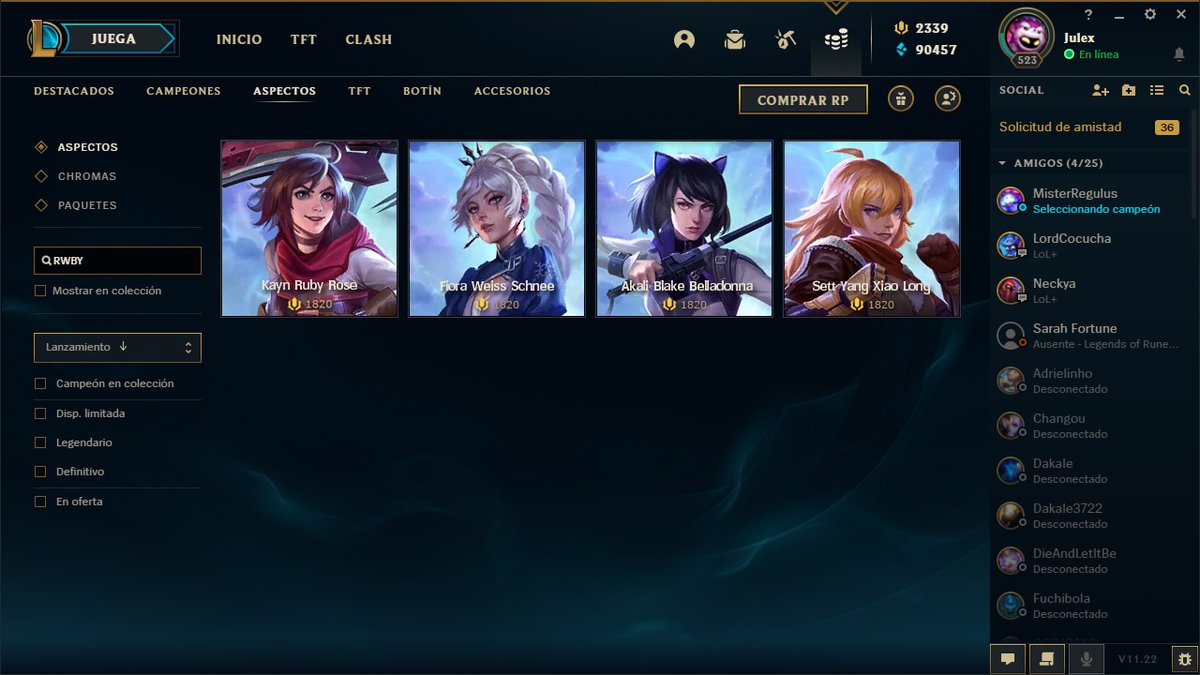 Julex_Gameplays's tweet image. Mi collab soñada e imposible en el LoL ♥
#LeagueofLegends X #RWBY