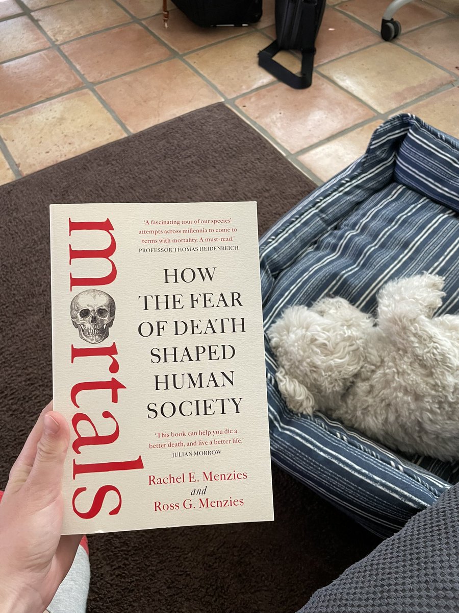Yay, it arrived! Can’t wait to read it. <a href="/RachelEMenzies/">Dr Rachel Menzies</a> <a href="/Ross_G_Menzies/">Prof. Ross Menzies</a> (As my dog is sleeping, blissfully unaware of existential dread. How fitting.)