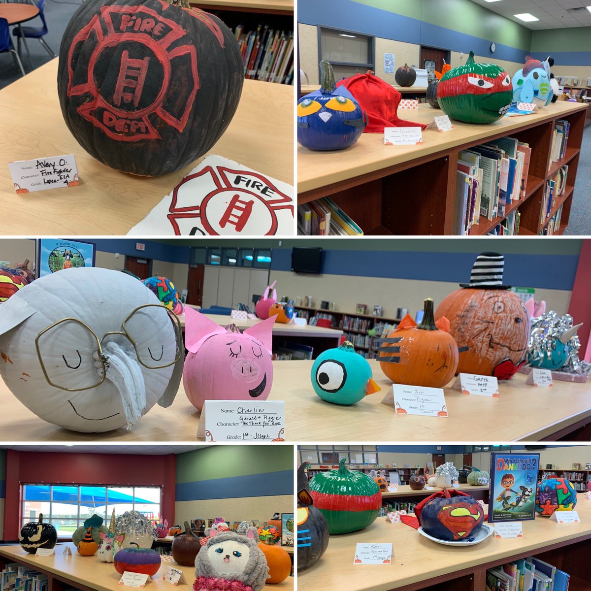 QVELibrary's tweet photo. Our @QVE_Eagles Pumpkin Palooza was a magical event! Thank you to all of the participants. #PumpkinCharacters #FallIntoReading #PumpkinPalooza https://t.co/nBnD0Vbdy6