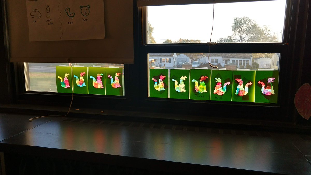 MccarterMs's tweet photo. We had so much fun learning about light by making these opaque and translucent "stained glass" dragons! #chdreambuilders https://t.co/indtLhYCVc