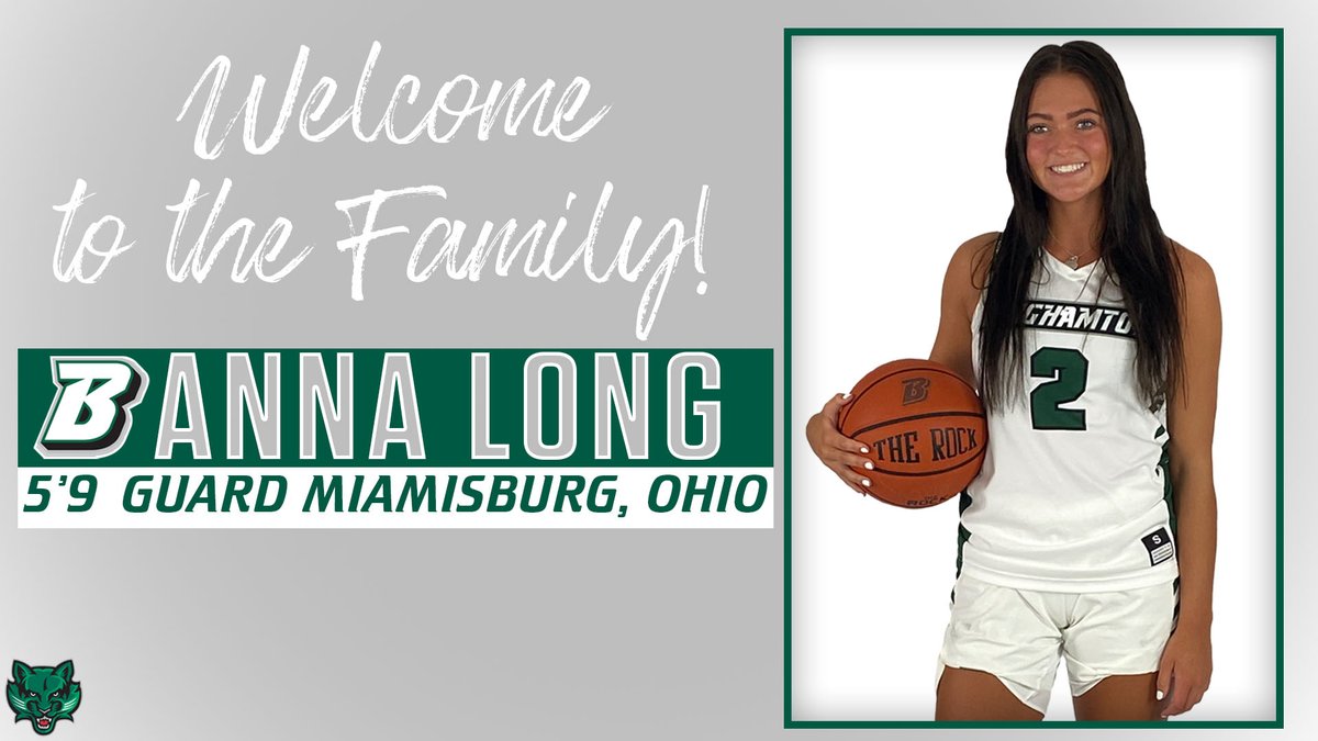 BinghamtonUWBB's tweet photo. Officially Bearcats! 💚🏀

Welcome to the family @annalonggg and @meghan_casey5!!

Read up @  https://t.co/J2Pq6fqqNf

#BingPride #AEHoops https://t.co/PDzpRQQawt