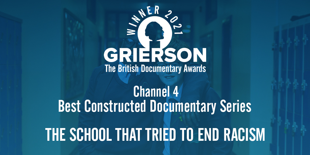 griersontrust's tweet photo. #GriersonAwards winner for @Channel4 Best Constructed Documentary Series is The School That Tried to End Racism

presented by @PrueLeith 
@ContentProper https://t.co/qQjrqurvYq