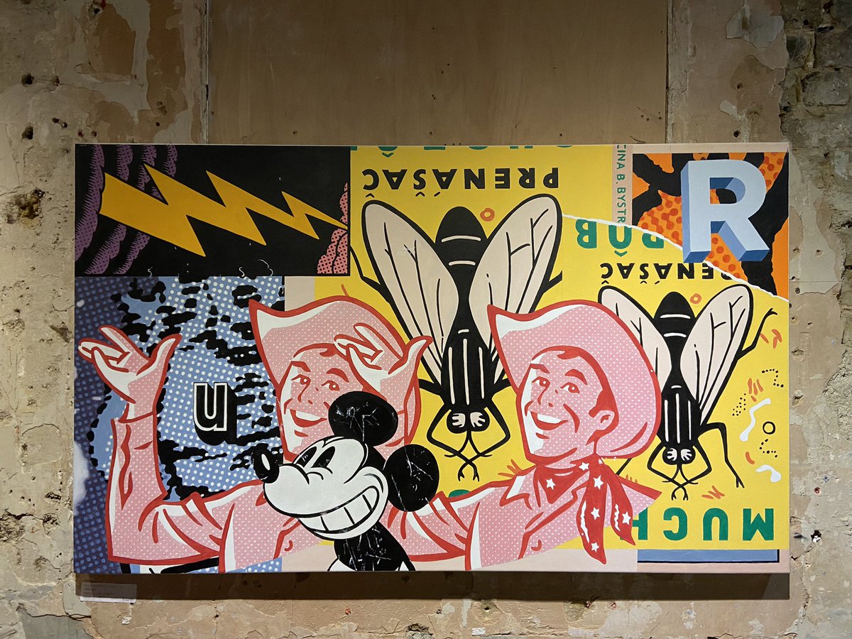 thebenoakley's tweet photo. This Friday 12th Nov @7pm join us @benoakleygallery #se10 for #youizamachine a new series of stunning pop art collage paintings by #BPPortrait Award winning artist John McCarthy here’s #thismonkeysgonetoheaven 125cm x 75cm Acrylic on Canvas https://t.co/00LVoQA2nq