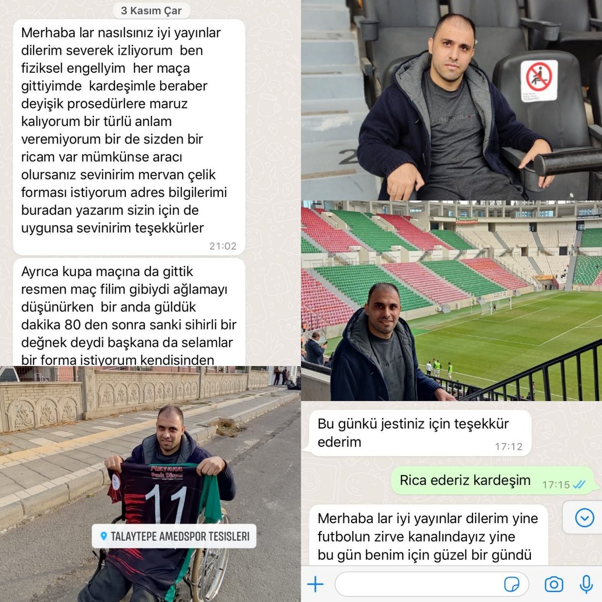 buyuk_ozgur's tweet photo. Bizler Murat kardeşimizin isteğini yerine getirdiğimiz aracı olduğumuz onu mutlu ettiğimiz için çok mutlu olurken,destek veren Selahattin YILDIRIM ve Ergin Başari  ya sonsuz teşekkür ederiz 🙏🙏🙏 @erginbasari @amedskofficial https://t.co/FCY8Pk4n39