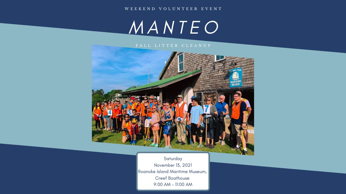 NCCoastalFed's tweet photo. Looking for something to do this weekend? 

We will join forces with the Town of Manteo on Saturday morning, Nov. 13 for a volunteer event to pick up trash and debris along the Manteo Waterfront. 

Directions and Details: https://t.co/bTN49cSzHw

#NCCoast #ProtectandRestore https://t.co/EnqrGPfTEj