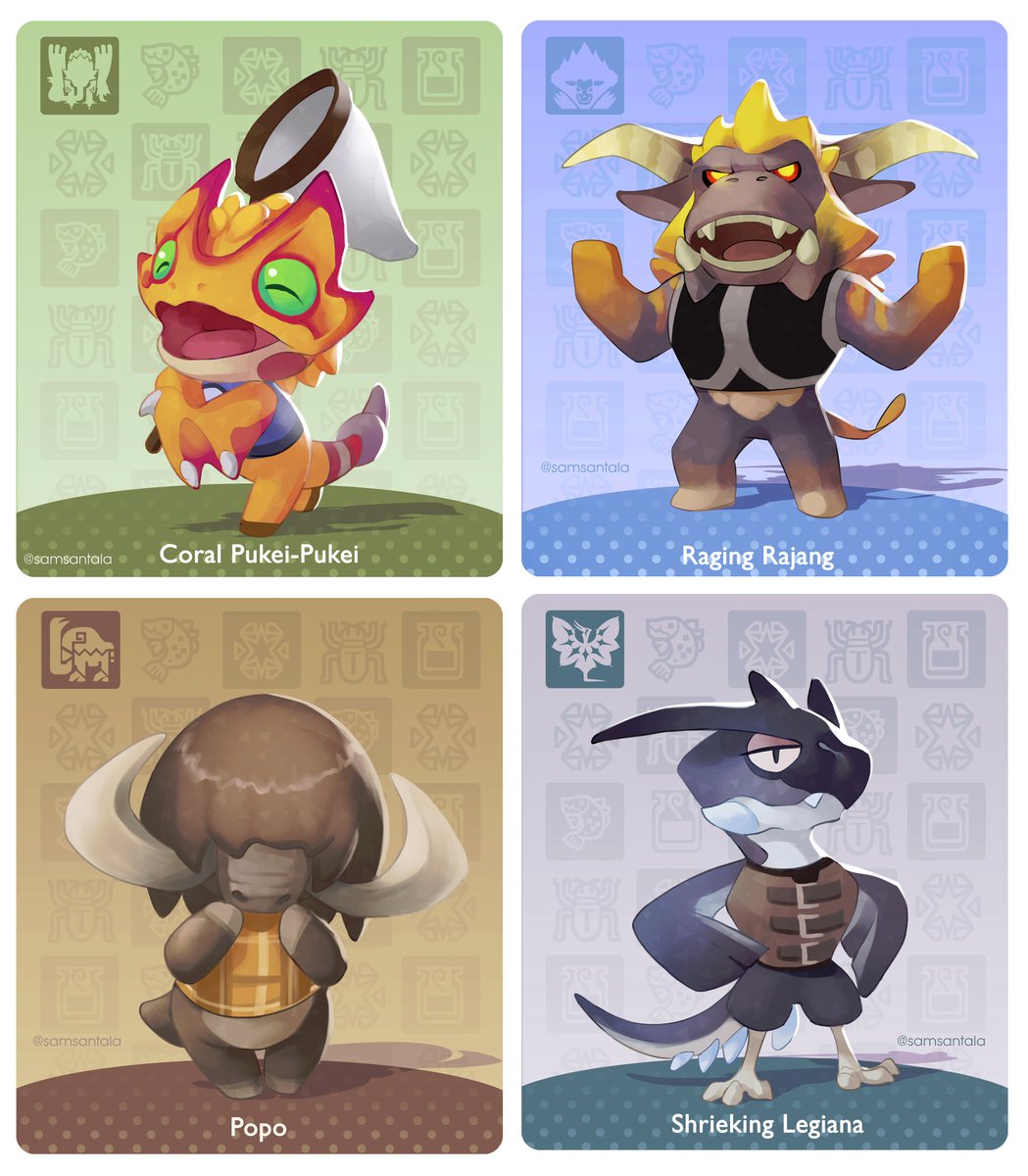 SamSantala's tweet photo. Wishing these old Monster hunter villagers I made were in the final Animal Crossing update...

#AnimalCrossingNewHorizons https://t.co/x4nWuaI92a