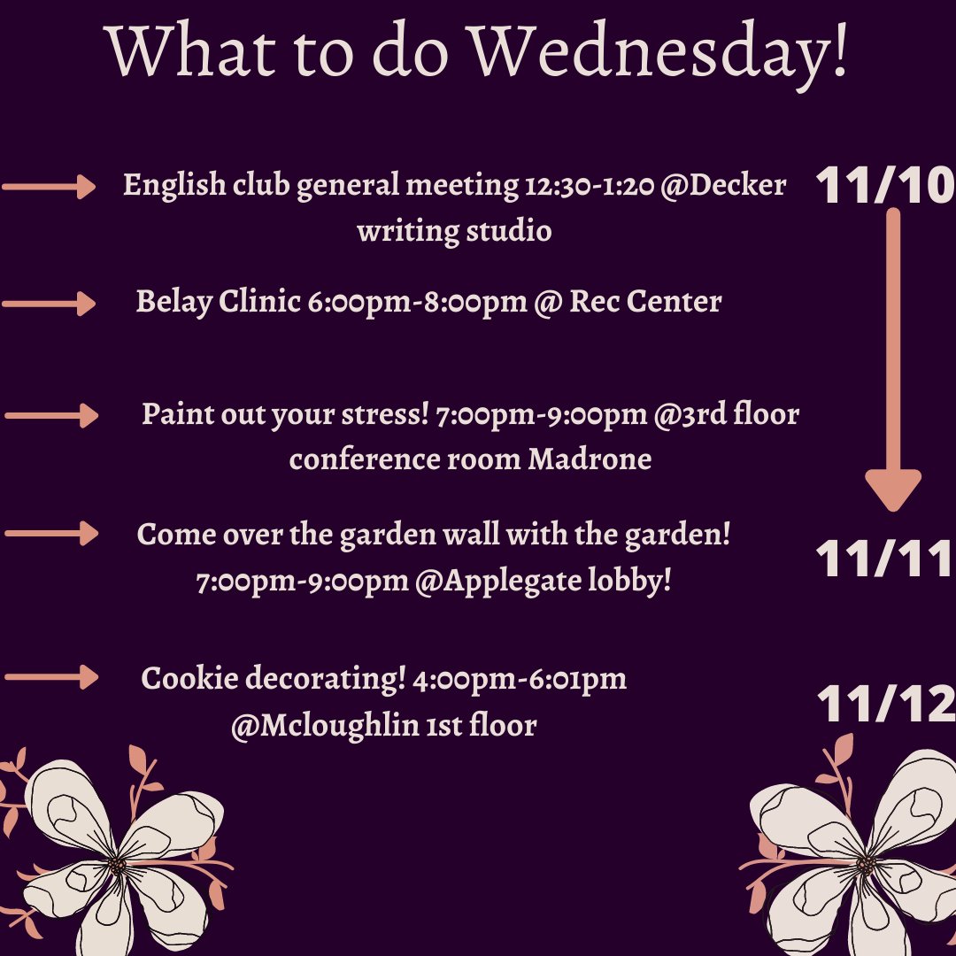 SOU_StudentLife's tweet photo. Have some fun with activities around campus this week! https://t.co/AsTP048WmW
