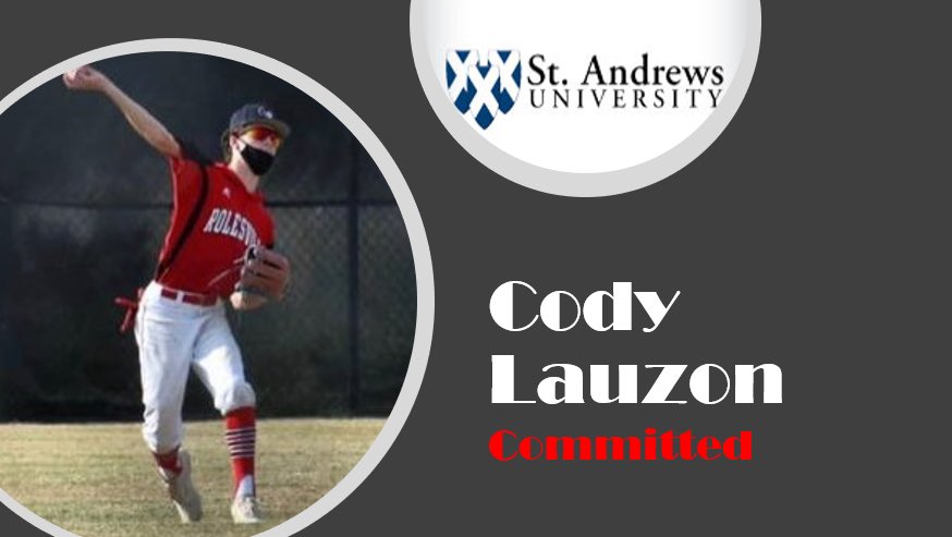 RolesvilleBSB's tweet photo. Congratulations to Cody Lauzon (@lauzon_real) for signing his NLI to  St. Andrews University (@SAU_Knights_BSB)! https://t.co/rqEBVNpzRr