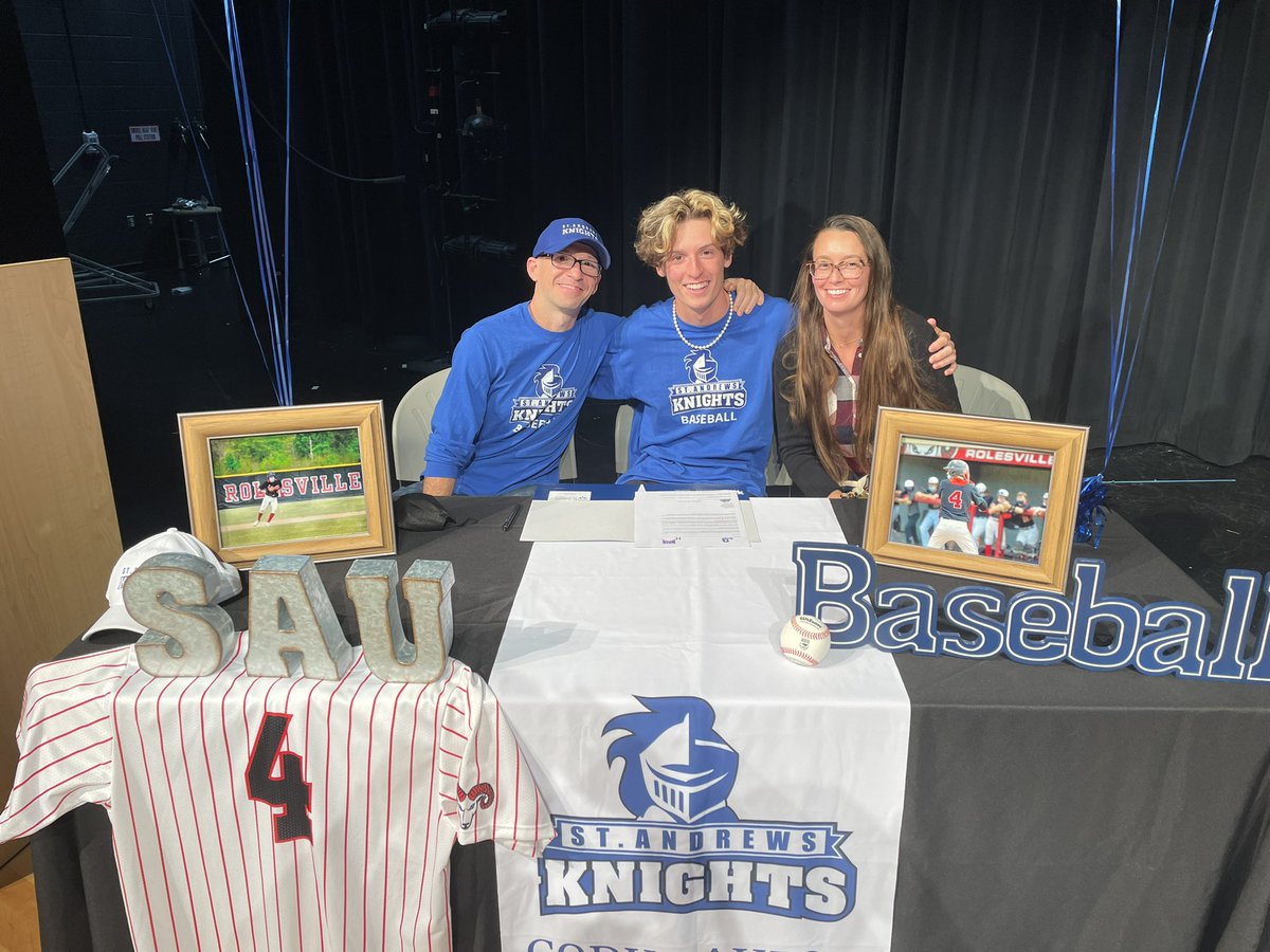 RolesvilleBSB's tweet photo. Congratulations to Cody Lauzon (@lauzon_real) for signing his NLI to  St. Andrews University (@SAU_Knights_BSB)! https://t.co/rqEBVNpzRr