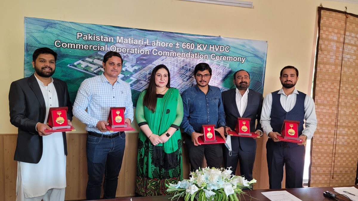SaharSadiq8's tweet photo. HVDC Project Management Team. Commercial Operation Commendation Ceremony, Lahore Head Office. 
Nov,2021. https://t.co/8g4R3yME8k