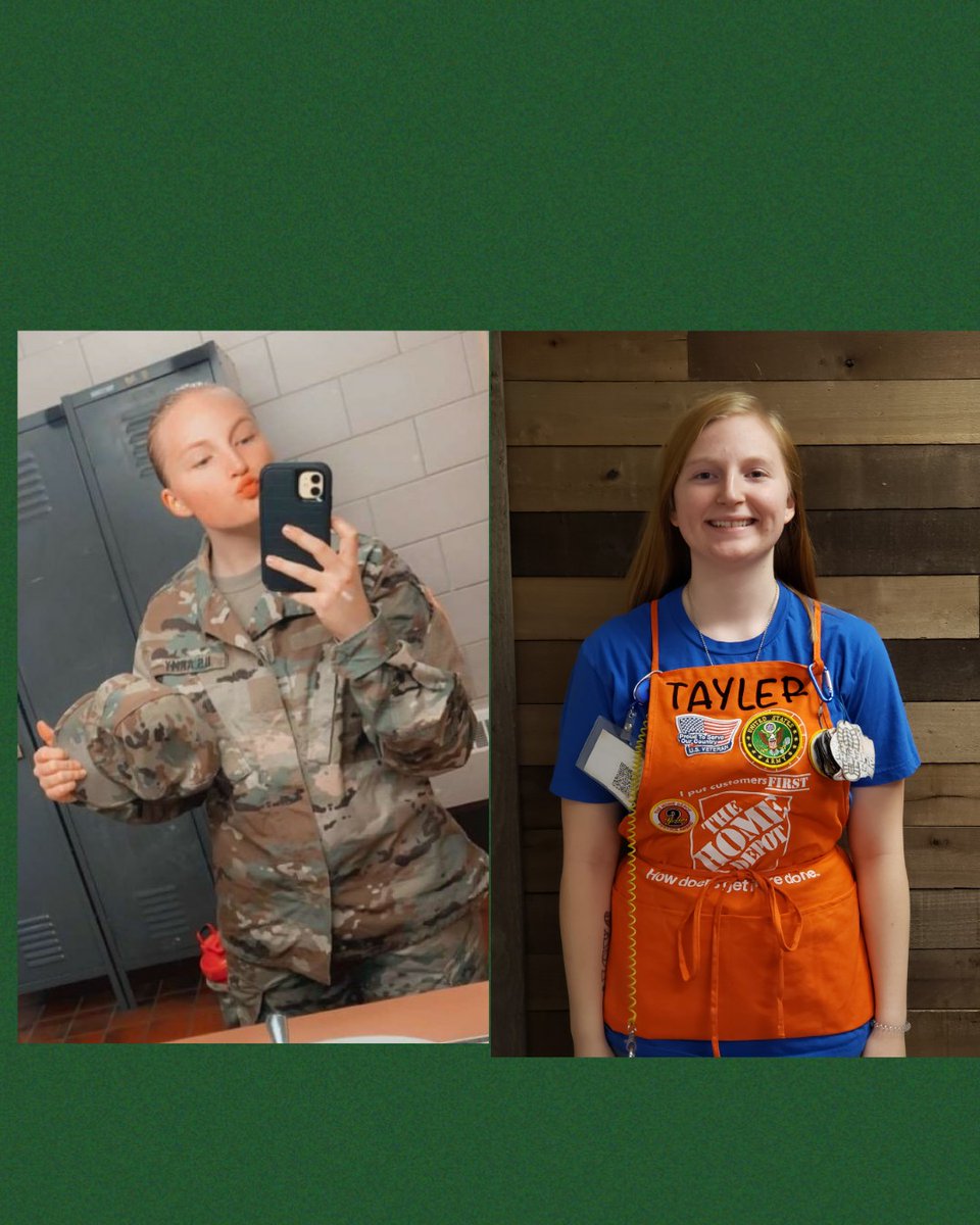 3701 in Fargo, ND is proud of their associates' Military service in the United States Army.  Tayler is a FT universal associate.  She is in D31, but can be found working in D94, backup cashiering and running the lift equipment. 
#VeteransDay 
#HomeDepotVets