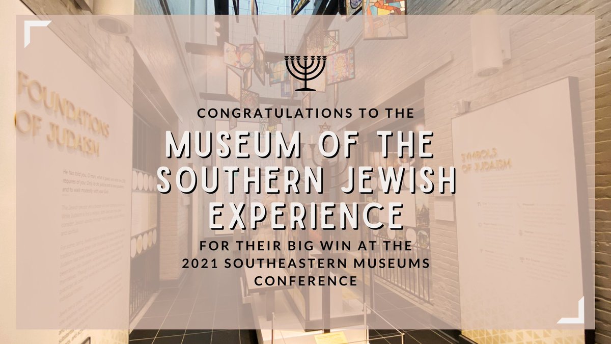 solomon_group's tweet photo. Congratulations to the entire team at @MSJE_NOLA for their sweeping wins at the 2021 @SEMC2!

We are incredibly proud to be a part of such an amazing legacy!

#MSJE #MuseumoftheSouthernJewishExperience #semc #southeasternmuseumsconference #museum #museums #themedenvironments https://t.co/jNzvJQtzUq