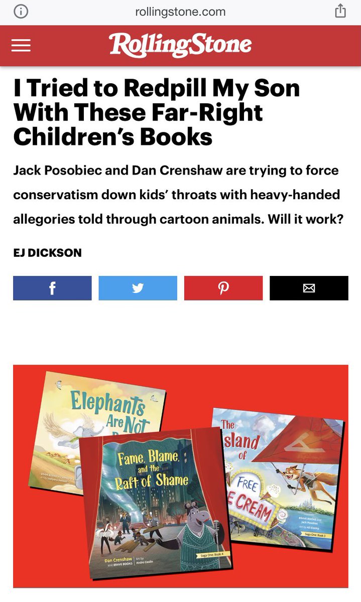 BraveBooksUS's tweet photo. Thanks @RollingStone and @ejdickson for the extra subs 😉. Use promo code “rollingstone” at checkout for 15% off. So thoughtful of you to think of us. CRT is up next 😏. Care to write another piece on us? @JackPosobiec @RepDanCrenshaw https://t.co/93TkhyscuS