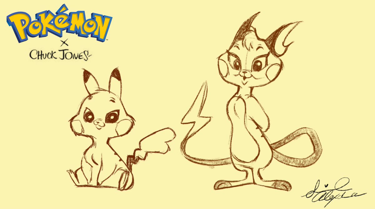 SavannahA_Art's tweet image. I wanted to do their evolutions lol 
Pokémon but if it was drawn by chuck Jones / looney tunes lol #characterdesign #characterdesigner