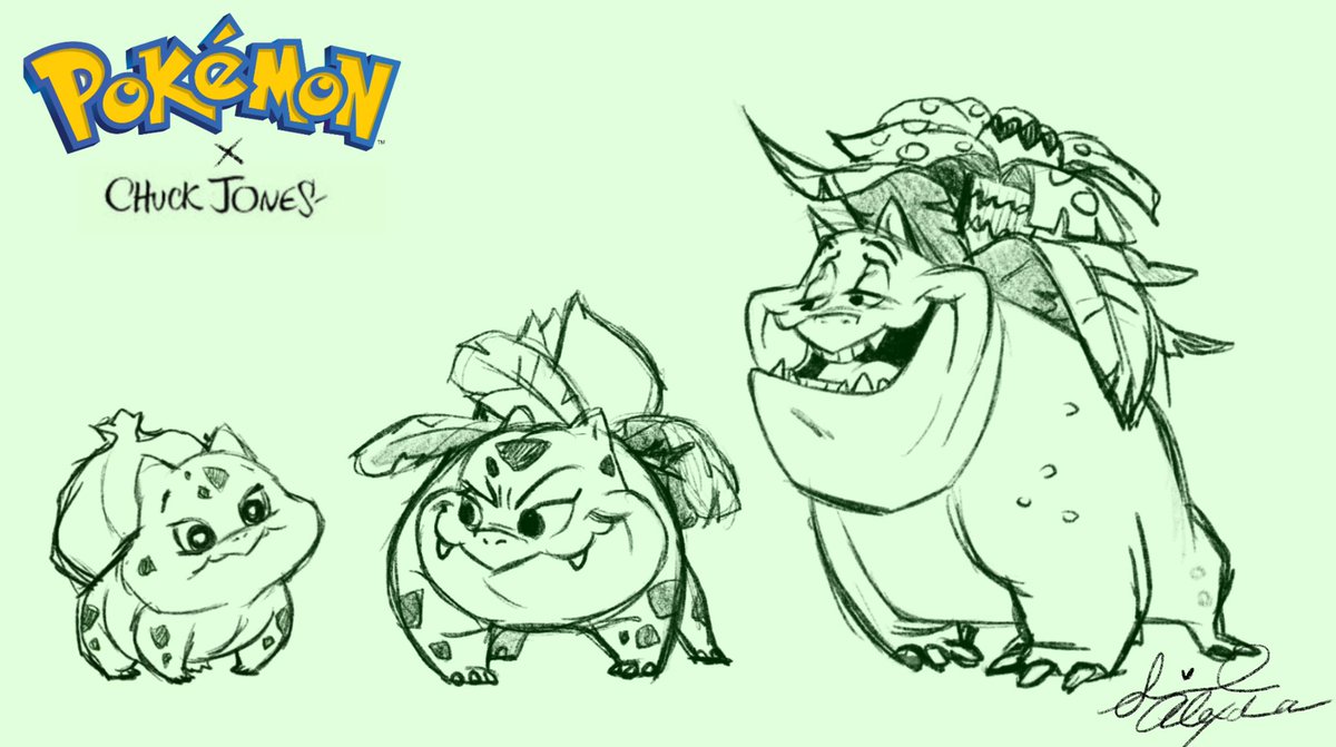 SavannahA_Art's tweet image. I wanted to do their evolutions lol 
Pokémon but if it was drawn by chuck Jones / looney tunes lol #characterdesign #characterdesigner