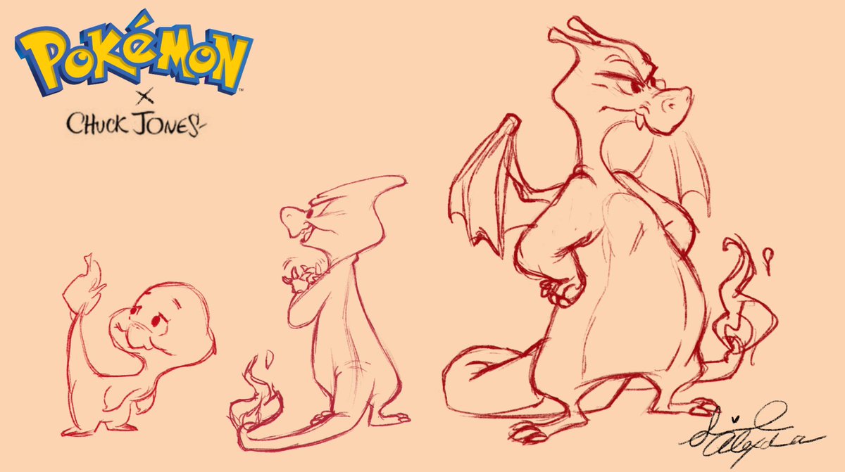 SavannahA_Art's tweet image. I wanted to do their evolutions lol 
Pokémon but if it was drawn by chuck Jones / looney tunes lol #characterdesign #characterdesigner