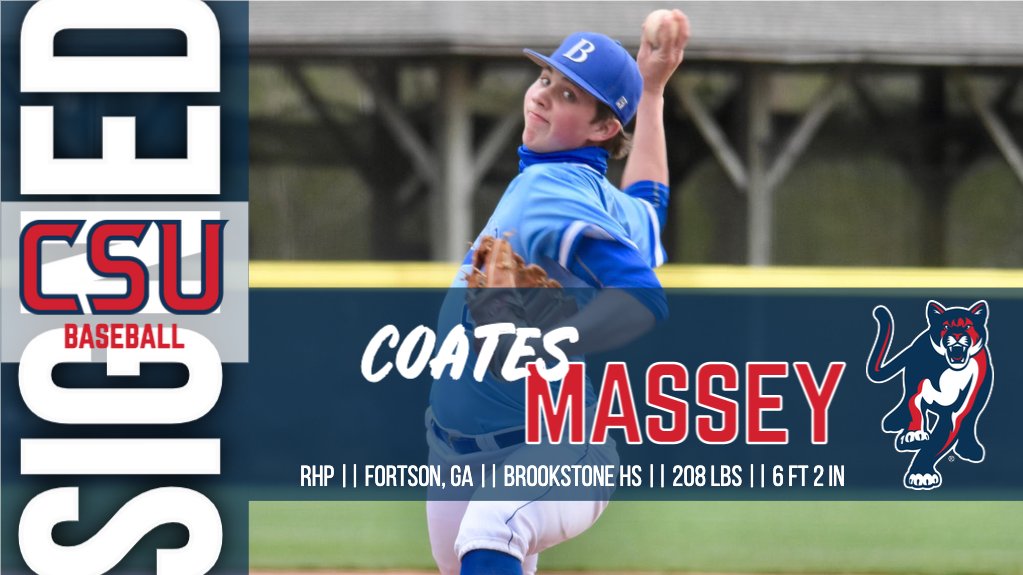 ✍️ | We're proud to welcome Coates Massey to the Cougar Baseball family! ⚾️

#GoCSU🐾  #SigningDay2021 #NLI