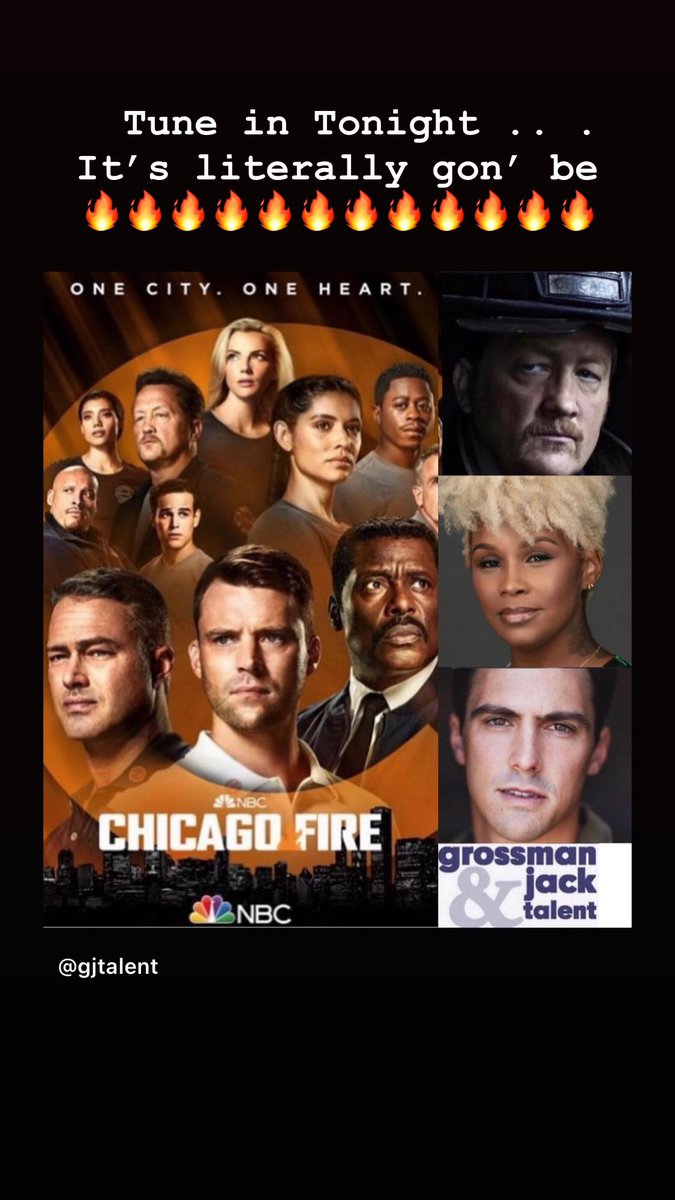Tune in to <a href="/nbc/">NBC Entertainment</a> to watch me on tonight’s episode of Chicago Fire.