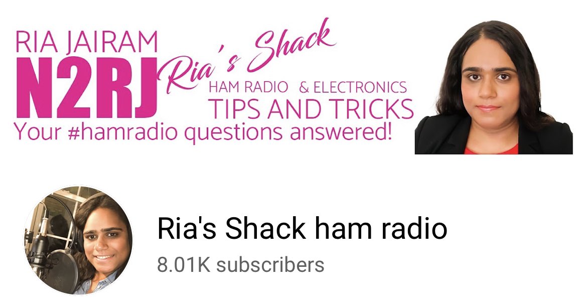RiaJairam's tweet photo. Hmm. After 8K subs you think I’m getting the hang of this? #hamradio #hamsmarter https://t.co/K8RiFdXq5D