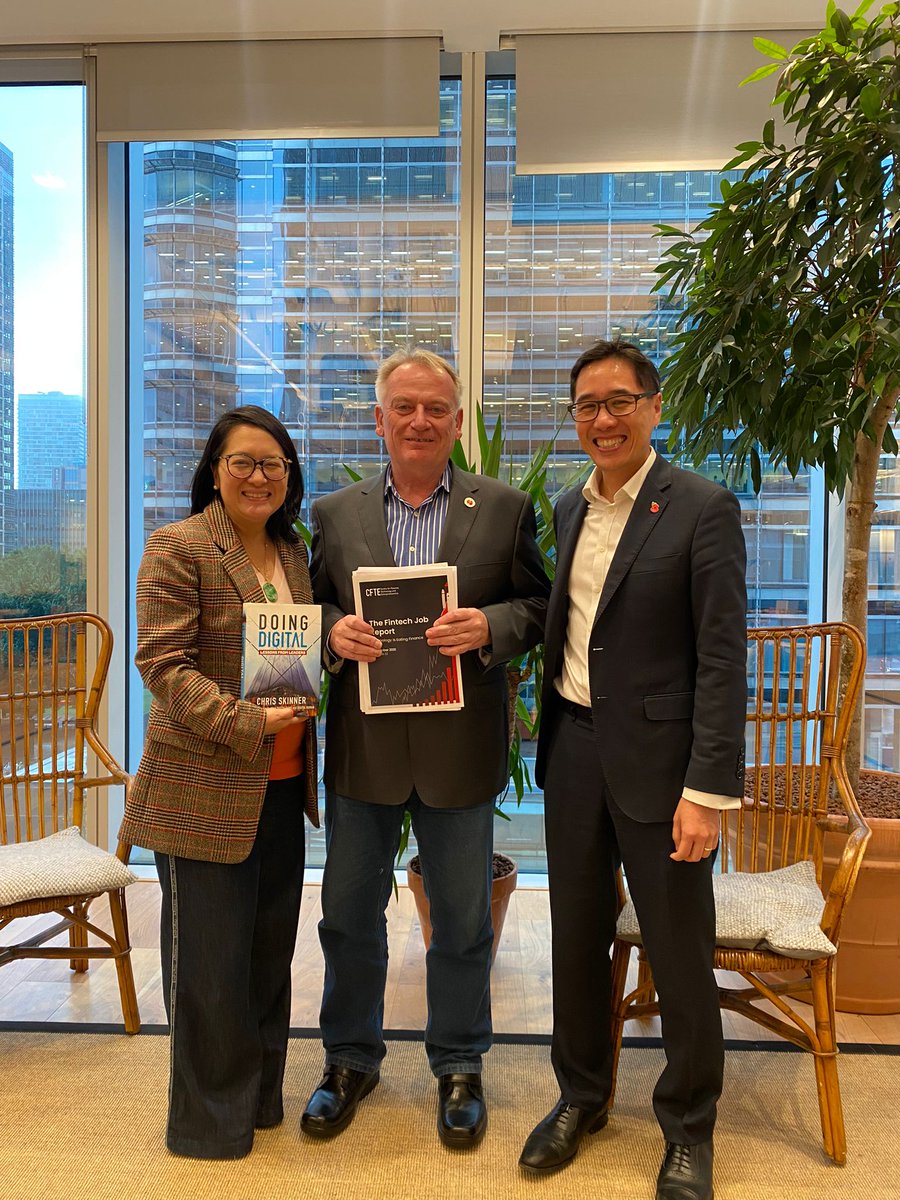 TramANguyen's tweet photo. What a great pleasure to have Chris @Chris_Skinner today at #CFTE and being the first to read the world’s first #Fintech #Job #Report with @Huynguyentrieu at @CFTE_Edu and the book he wrote #DoingDigital signed by him! I got my copy! Chris, thanks https://t.co/9I1C0rsmIE