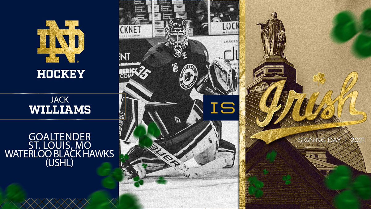 NDHockey's tweet image. 🖋 x ☘️

Our first NLI is in!

Welcome to Notre Dame Jack Williams! 

#GoIrish