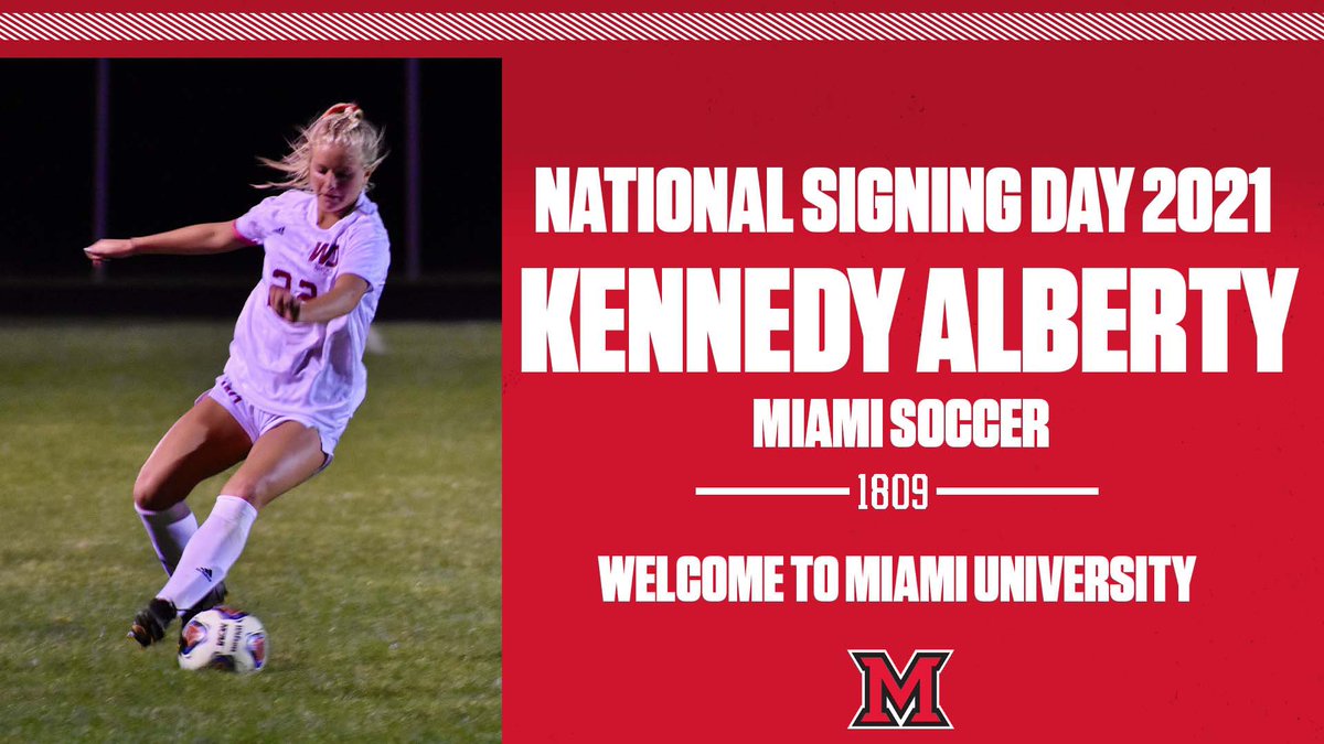 MiamiOH_Soccer's tweet photo. 🦅‼️NEW REDHAWK ‼️🦅
Welcome @kennedy_alberty to the Miami Soccer Family‼️⚽️🦅 #RiseUpRedHawks #LoveAndHonor #ConsistentThreat https://t.co/On1qz7zA77