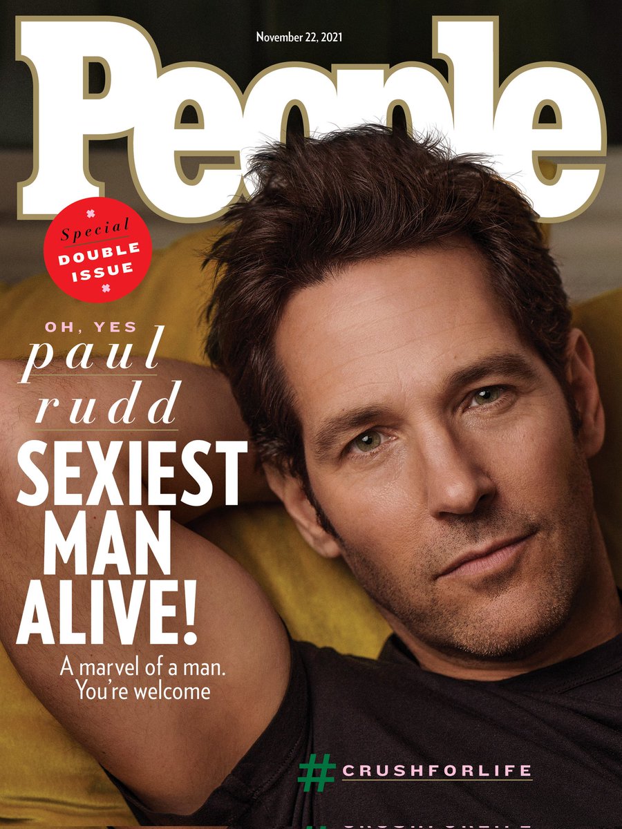 La revista People eligió a Paul Rudd como "el hombre más sexy del mundo" en 2021. Lo curioso es que apenas lo hayan elegido, si luce igual desde hace más de 20 años.

¿Paul Rudd lleva siendo el hombre más sexy del mundo desde hace más de 20 años?