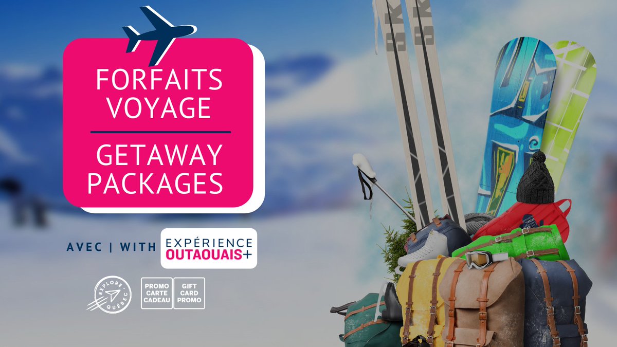 FORFAITS VOYAGE | GETAWAY PACKAGES Découvrez les offres proposées par @TourOutaouais pour votre week-end à la Gatineau Loppet. | Discover @TourOutaouais offers for your Gatineau Loppet week-end. ➡️ FR : bit.ly/3c1ZfBS ➡️EN : bit.ly/3qnhB93