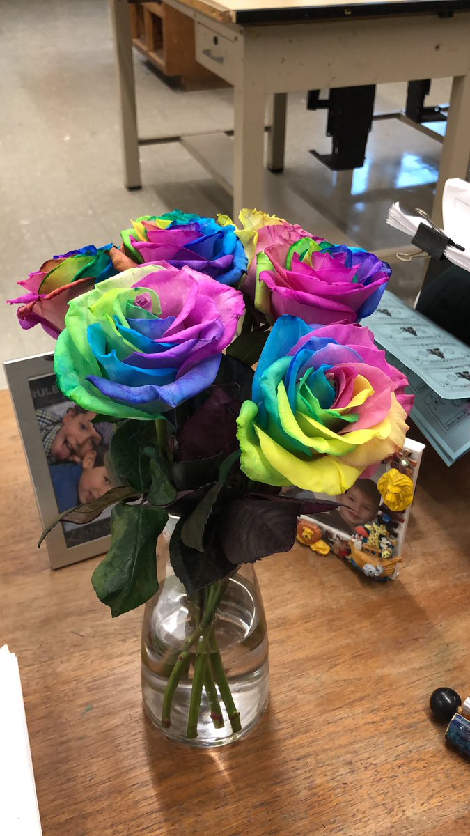 Thanks, Michele Stanislawzyk, for the rainbow roses during Diversity Club! #Kindness