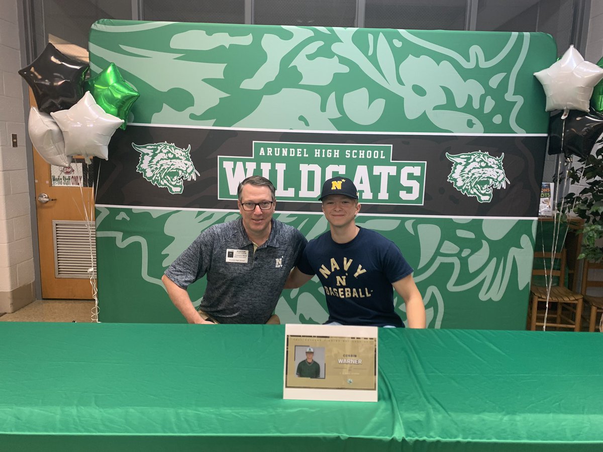 AHSCatsBaseball's tweet photo. Congrats to our own @6Corbo on his signing to play College baseball for the Naval Academy. https://t.co/lrnbm4kSHA