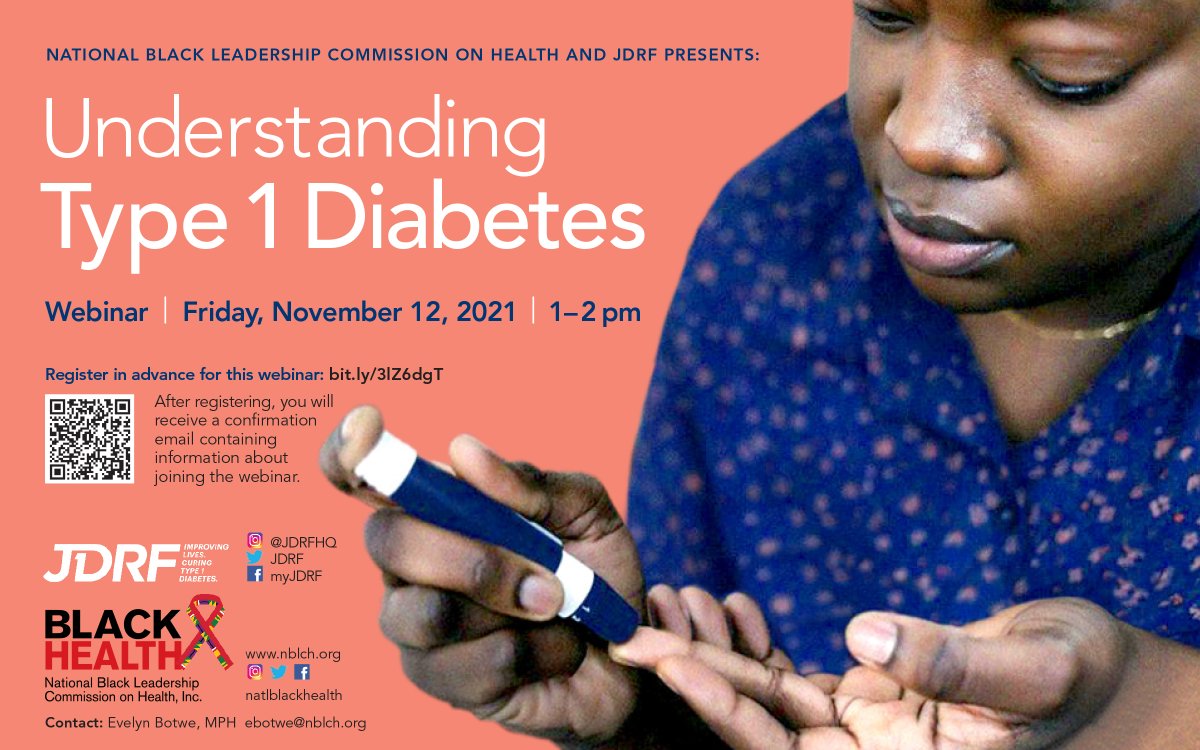 Join JDRF and <a href="/natlblackhealth/">natlblackhealth</a> on Friday November 12th at 1pm for an informative panel all about understanding #T1D. Register here: ow.ly/Yrxm50GKRcu