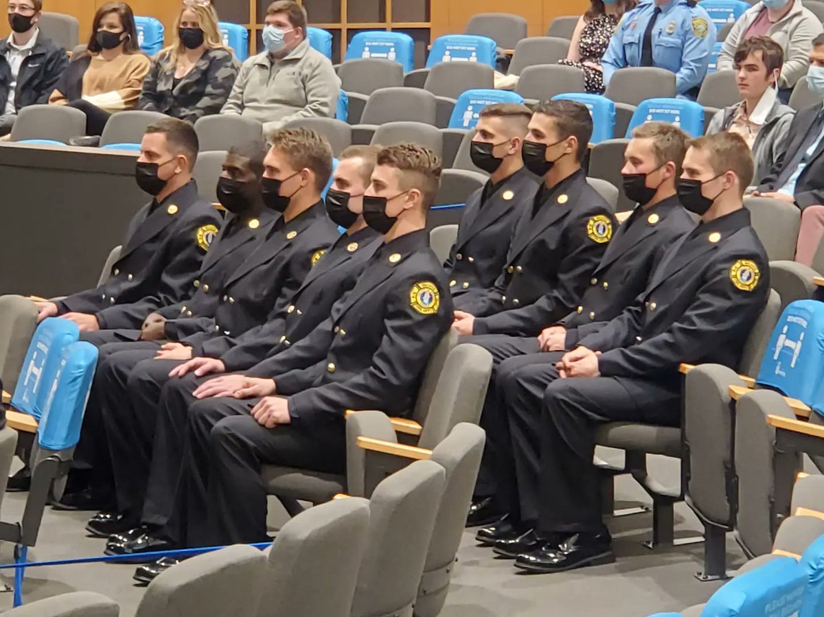 WichitaFireDept's tweet photo. Please join us in congratulating the nine recruits finalizing the academy at their pining ceremony today. More pictures to come. Congratulations to all! Welcome to WFD! #firefighters #firefighting #wichitaFD #ICTbravest #academy #recruits #firefamily https://t.co/n803ZOYkgv